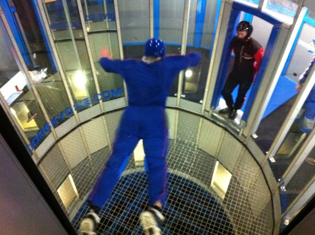 Inside the wind tunnel